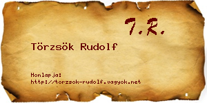 Törzsök Rudolf névjegykártya