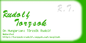 rudolf torzsok business card